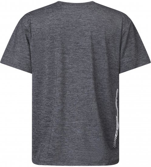 North Latitude 61160 Cool Effect T-Shirt Z Krótkim Rękawem Ciemny/Jasny Szary Melanż - Koszulki - T-shirty meskie Duże Rozmiary - 2XL-14XL