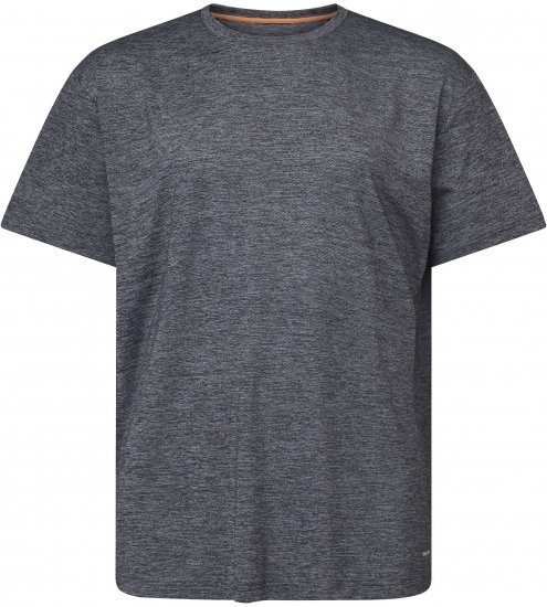 North Latitude 61160 Cool Effect T-Shirt Z Krótkim Rękawem Ciemny/Jasny Szary Melanż - Koszulki - T-shirty meskie Duże Rozmiary - 2XL-14XL