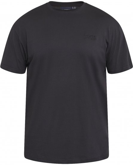 North Latitude 61165 T-Shirt Z Nadrukiem Na Plecach Czarny - Koszulki - T-shirty meskie Duże Rozmiary - 2XL-14XL