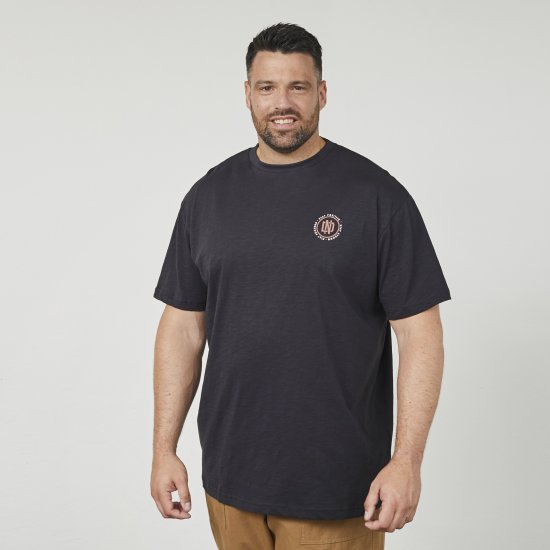 North Latitude 61316 T-Shirt Z Nadrukiem Czarny - Koszulki - T-shirty meskie Duże Rozmiary - 2XL-14XL