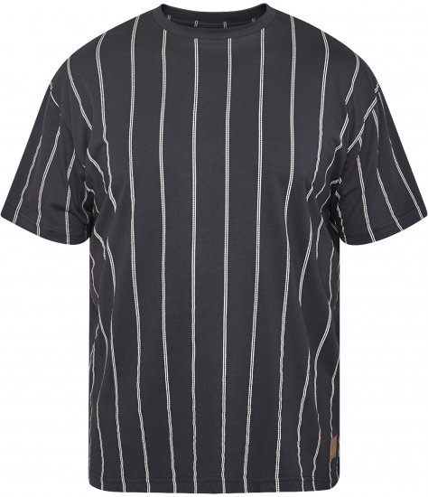 North Latitude 61319 T-Shirt W Paski Czarny - Koszulki - T-shirty meskie Duże Rozmiary - 2XL-14XL