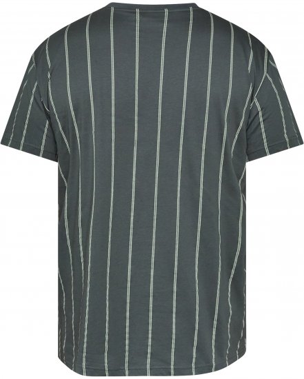 North Latitude 61319 T-Shirt W Paski Ciemny Przydymiony Zielony - Koszulki - T-shirty meskie Duże Rozmiary - 2XL-14XL