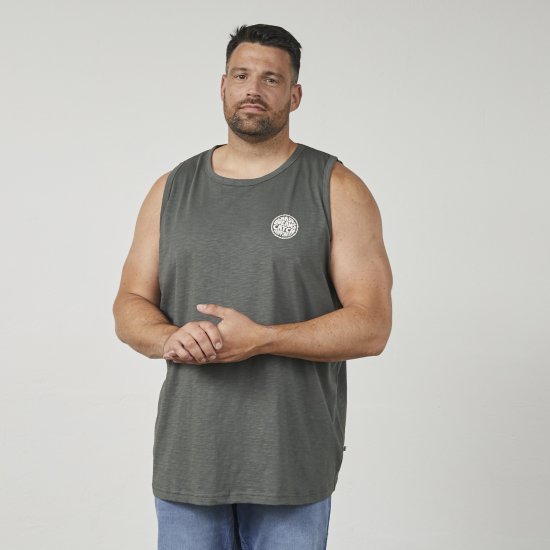 North Latitude 61323 Koszulka Bez Rękawów Slub Ciemny Przydymiony Zielony - Koszulki - T-shirty meskie Duże Rozmiary - 2XL-14XL