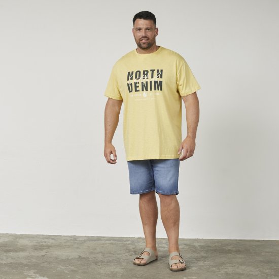 North Latitude 61335 T-Shirt Slub Z Nadrukiem Kukurydziany - Koszulki - T-shirty meskie Duże Rozmiary - 2XL-14XL