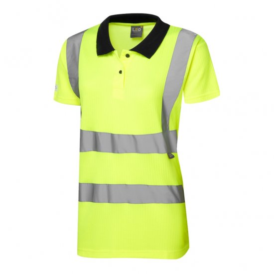 Leo Lana EcoViz Comfort Women's Polo Shirt Yellow - Odzież robocza - 