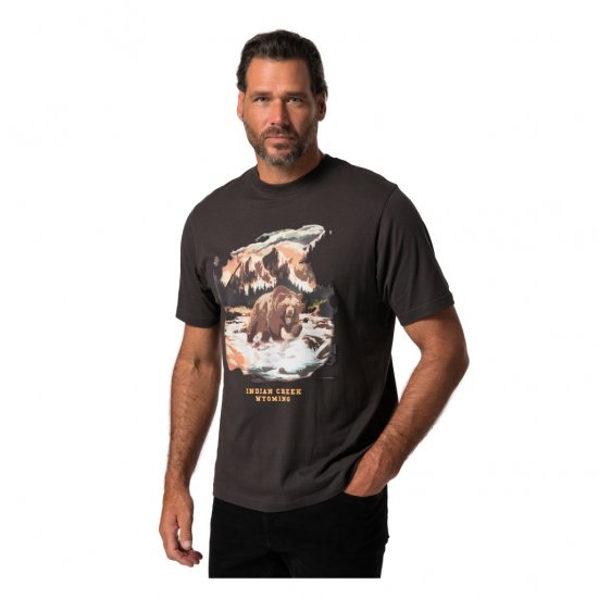 JP1880 T-Shirt Indian Creek Anthracite TALL - ODZIEŻ MĘSKA MT-6XLT - WYSOKIE-rozmiary