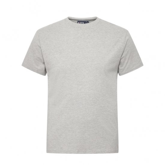North Latitude T-Shirt O-Neck Grey Melange - Koszulki - T-shirty meskie Duże Rozmiary - 2XL-14XL