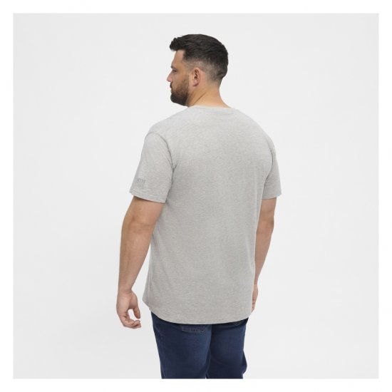 North Latitude T-Shirt O-Neck Grey Melange - Koszulki - T-shirty meskie Duże Rozmiary - 2XL-14XL