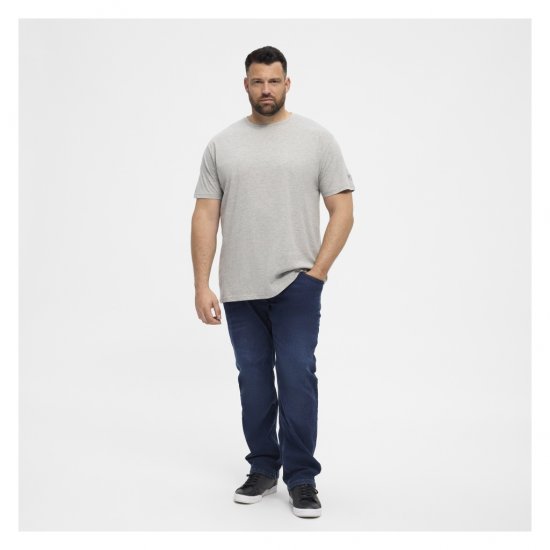North Latitude T-Shirt O-Neck Grey Melange - Koszulki - T-shirty meskie Duże Rozmiary - 2XL-14XL