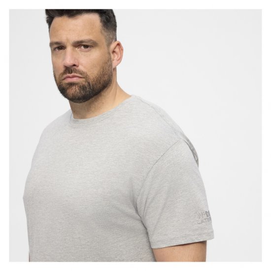 North Latitude T-Shirt O-Neck Grey Melange - Koszulki - T-shirty meskie Duże Rozmiary - 2XL-14XL