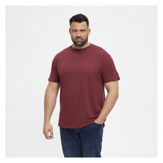 North Latitude T-Shirt O-Neck Bordeaux - Koszulki - T-shirty meskie Duże Rozmiary - 2XL-14XL