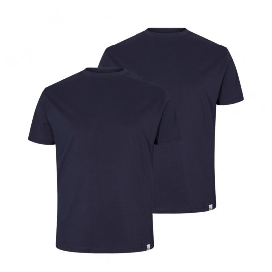 North Latitude Denim 2-Pack T-Shirt Navy Blue - Koszulki - T-shirty meskie Duże Rozmiary - 2XL-14XL