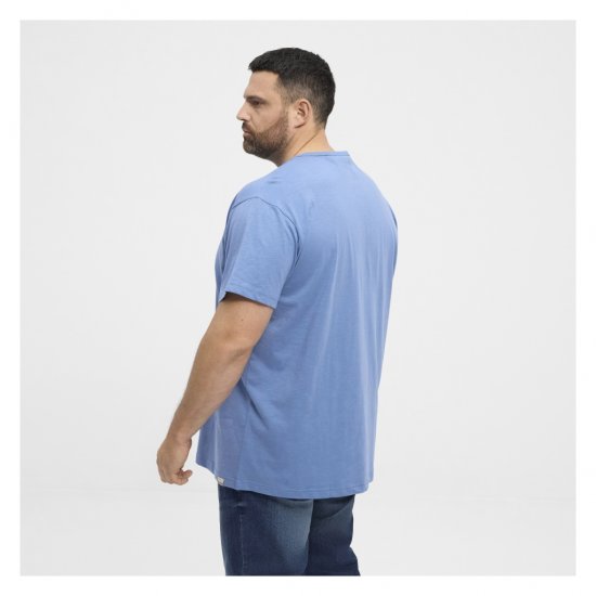 North Latitude Denim Printed Logo T-Shirt Dusty Blue - Koszulki - T-shirty meskie Duże Rozmiary - 2XL-14XL