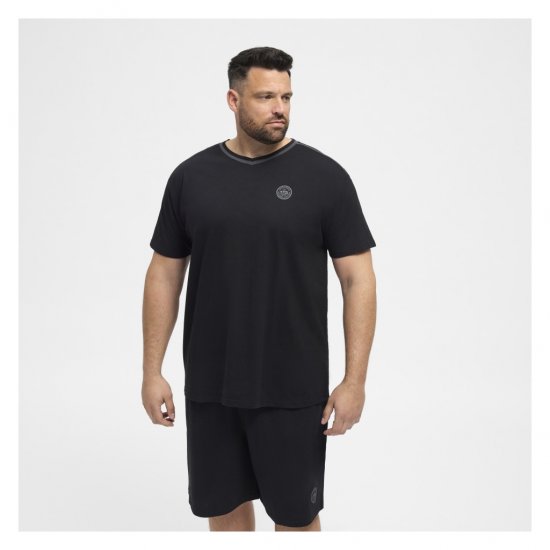 North Latitude Pyjama T-Shirt V-Neck Short Sleeve Black - Piżamy/Odzież domowa - Piżamy/Odzież domowa 2XL-10XL