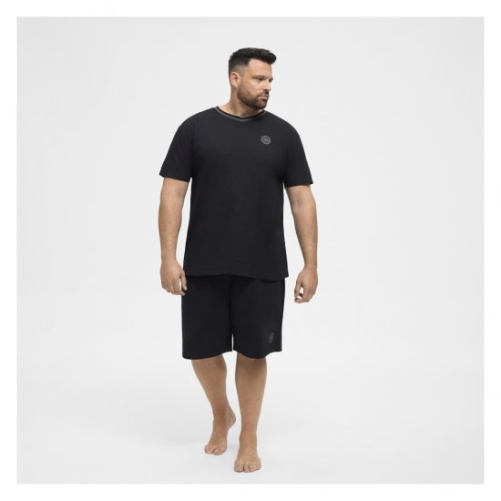 North Latitude Pyjama T-Shirt V-Neck Short Sleeve Black - Piżamy/Odzież domowa - Piżamy/Odzież domowa 2XL-10XL