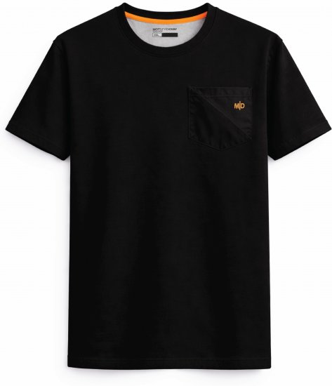 Motley Denim Milan T-shirt Czarny - Koszulki - T-shirty meskie Duże Rozmiary - 2XL-14XL