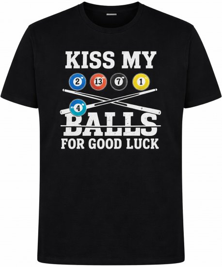 Espionage T436 Good Luck Kiss Printed T-Shirt Black - Koszulki - T-shirty meskie Duże Rozmiary - 2XL-14XL
