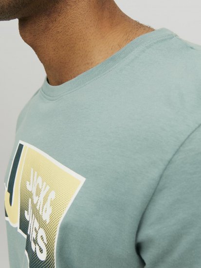 Jack & Jones Logan T-Shirt Grey - Koszulki - T-shirty meskie Duże Rozmiary - 2XL-14XL