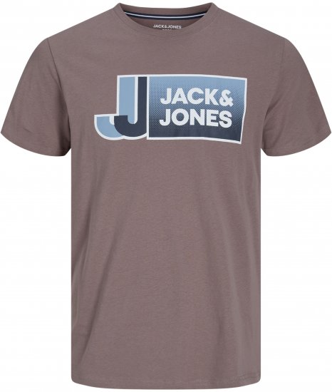 Jack & Jones Logan T-Shirt Brown - Koszulki - T-shirty meskie Duże Rozmiary - 2XL-14XL
