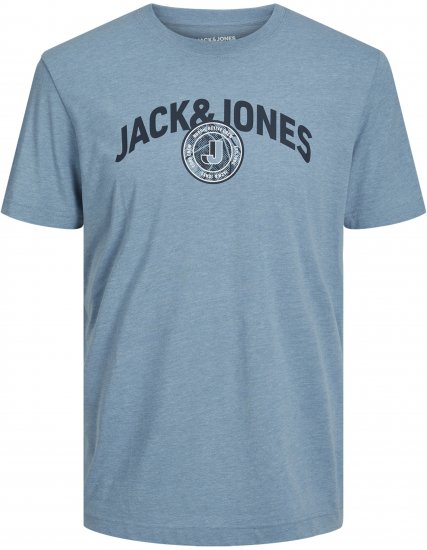 Jack & Jones Ounce Logo T-Shirt Turquoise - Koszulki - T-shirty meskie Duże Rozmiary - 2XL-14XL