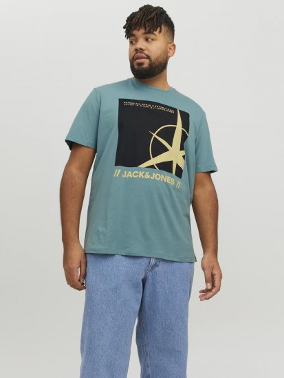 Jack & Jones Conrad T-Shirt Grey - Koszulki - T-shirty meskie Duże Rozmiary - 2XL-14XL