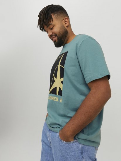 Jack & Jones Conrad T-Shirt Grey - Koszulki - T-shirty meskie Duże Rozmiary - 2XL-14XL