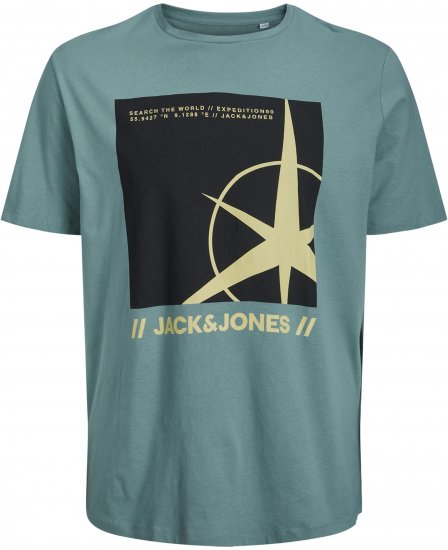 Jack & Jones Conrad T-Shirt Grey - Koszulki - T-shirty meskie Duże Rozmiary - 2XL-14XL