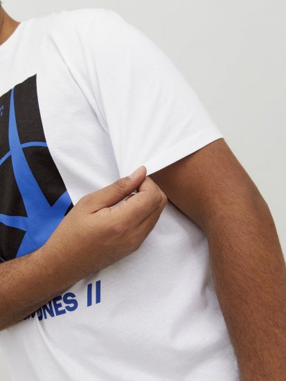 Jack & Jones Conrad T-Shirt White - Koszulki - T-shirty meskie Duże Rozmiary - 2XL-14XL