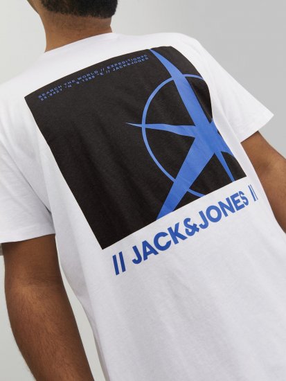 Jack & Jones Conrad T-Shirt White - Koszulki - T-shirty meskie Duże Rozmiary - 2XL-14XL