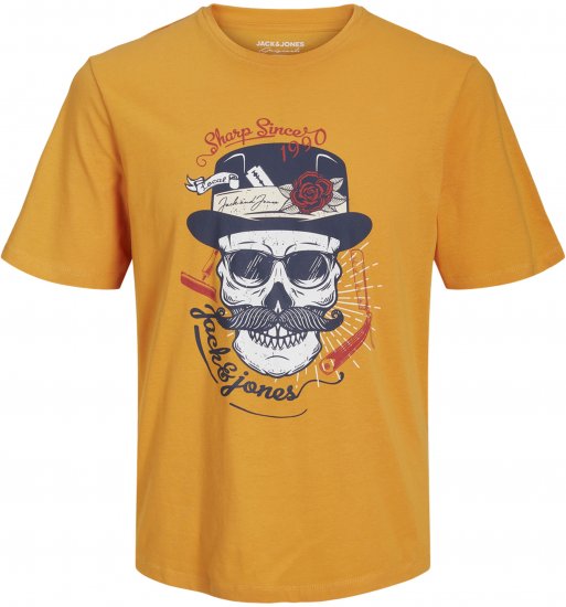 Jack & Jones Roxbury T-Shirt Orange - Koszulki - T-shirty meskie Duże Rozmiary - 2XL-14XL