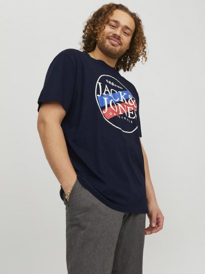 Jack & Jones Codyy T-Shirt Navy - Koszulki - T-shirty meskie Duże Rozmiary - 2XL-14XL