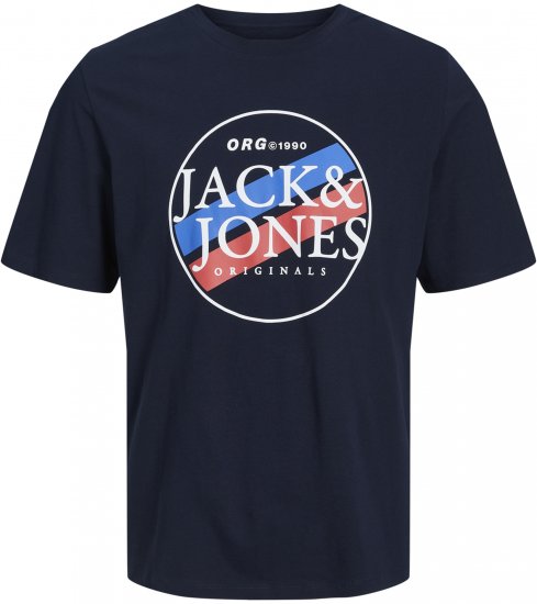 Jack & Jones Codyy T-Shirt Navy - Koszulki - T-shirty meskie Duże Rozmiary - 2XL-14XL