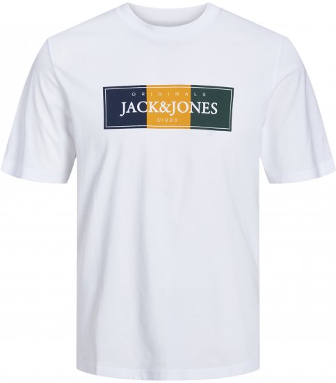 Jack & Jones Codyy T-Shirt White - Koszulki - T-shirty meskie Duże Rozmiary - 2XL-14XL