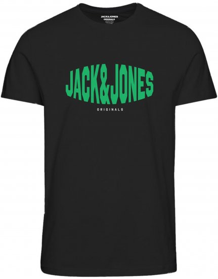 Jack & Jones Marque T-Shirt Black - Koszulki - T-shirty meskie Duże Rozmiary - 2XL-14XL