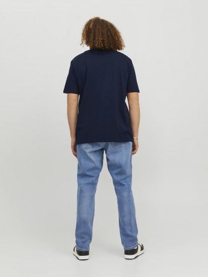 Jack & Jones Copenhagen Photo T-Shirt Navy - Koszulki - T-shirty meskie Duże Rozmiary - 2XL-14XL