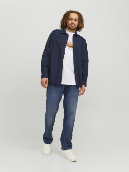 Jack & Jones Copenhagen Photo T-Shirt White - Koszulki - T-shirty meskie Duże Rozmiary - 2XL-14XL