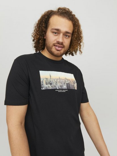 Jack & Jones Copenhagen Photo T-Shirt Black - Koszulki - T-shirty meskie Duże Rozmiary - 2XL-14XL