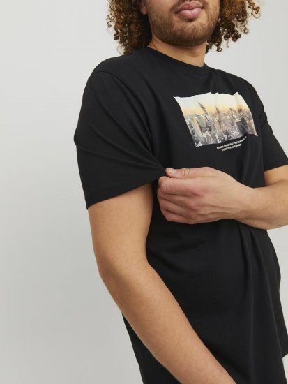 Jack & Jones Copenhagen Photo T-Shirt Black - Koszulki - T-shirty meskie Duże Rozmiary - 2XL-14XL
