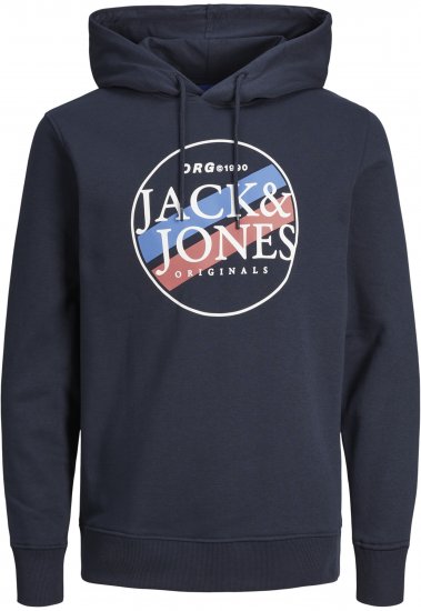 Jack & Jones Codyy Hoodie Navy - Bluzy & bluzy z kapturem - Bluzy & Bluzy z kapturem 2XL-12XL