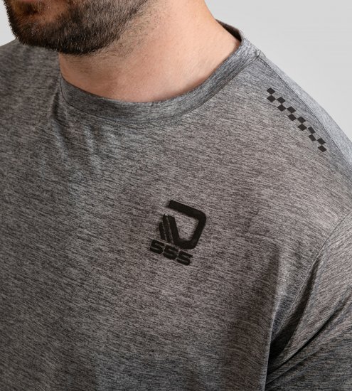 D555 Retford T-Shirt Lightweight Peach Finished Grey - Koszulki - T-shirty meskie Duże Rozmiary - 2XL-14XL