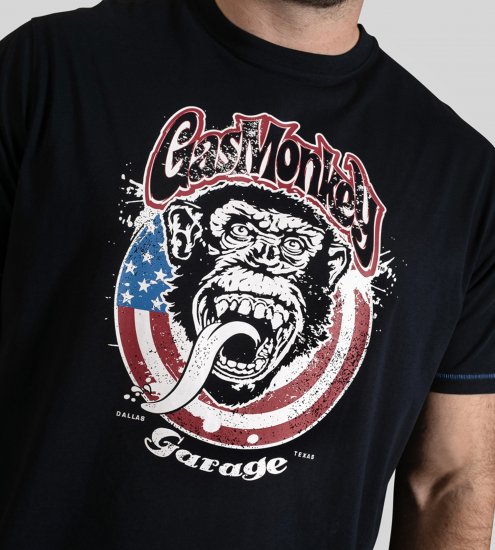 D555 Birkenhead T-Shirt Gas Monkey Garage Navy - Koszulki - T-shirty meskie Duże Rozmiary - 2XL-14XL