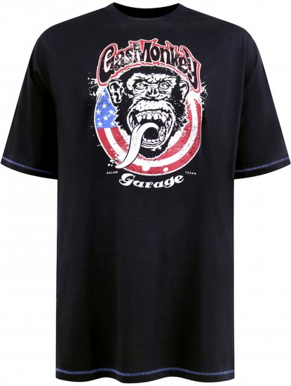D555 Birkenhead T-Shirt Gas Monkey Garage Navy - Koszulki - T-shirty meskie Duże Rozmiary - 2XL-14XL