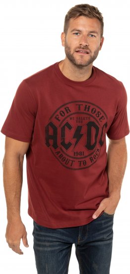 JP1880 AC/DC T-Shirt Rust Red - Koszulki zespołów - 