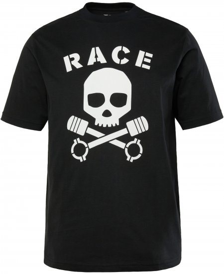 JP1880 T-Shirt Short Sleeve Skull Race Black - Koszulki - T-shirty meskie Duże Rozmiary - 2XL-14XL