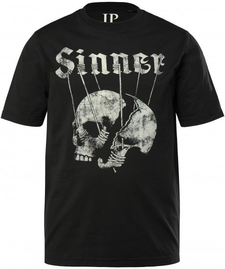 JP1880 T-Shirt Sinner Black - Koszulki - T-shirty meskie Duże Rozmiary - 2XL-14XL