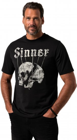 JP1880 T-Shirt Sinner Black - Koszulki - T-shirty meskie Duże Rozmiary - 2XL-14XL