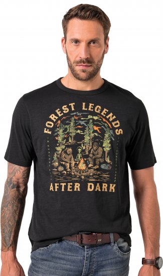 JP1880 T-Shirt Short Sleeve Forest Legends Black - Koszulki - T-shirty meskie Duże Rozmiary - 2XL-14XL