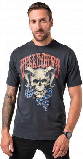 JP1880 T-Shirt Driven By The Devil Black - Koszulki - T-shirty meskie Duże Rozmiary - 2XL-14XL