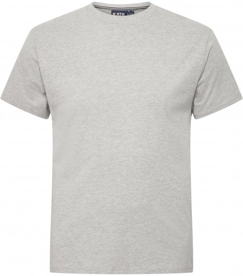 North Latitude T-Shirt O-Neck Grey Melange TALL - TALL koszulki - Koszulki dla wysokich mężczyzn