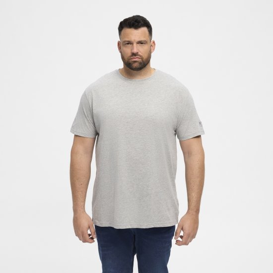 North Latitude T-Shirt O-Neck Grey Melange TALL - TALL koszulki - Koszulki dla wysokich mężczyzn